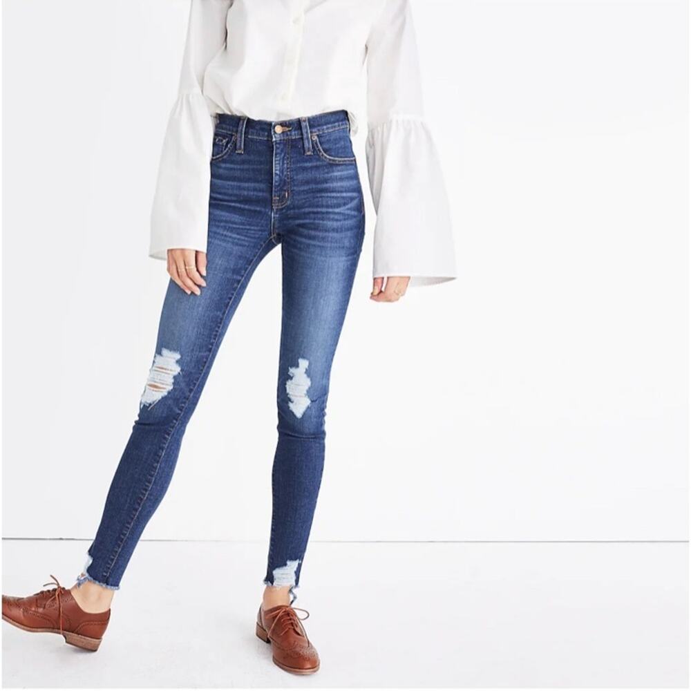 Madewell 9" High-Rise Skinny Jeans: Destructed Edition